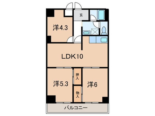 サムティ南多聞台の物件間取画像